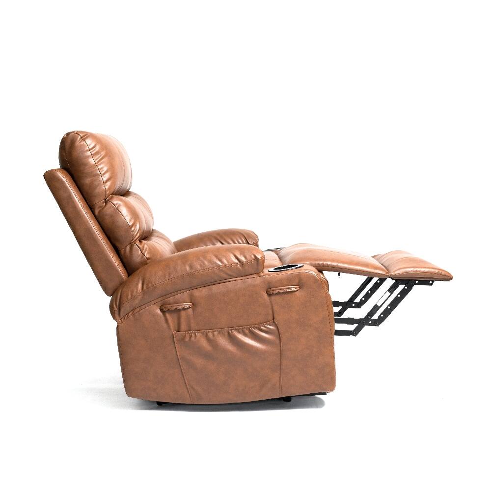 Alt View 8. Ropilly - Ropilly electric power lift recliner chair, brown pu leather massage recliner, 21 inch wide seat lift chair - Brown.