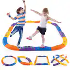 Front. Gymax - Gymax Colored Balance Beams for Kids w/ Non-slip Textured Surface Bottom Pad - Multicolor.