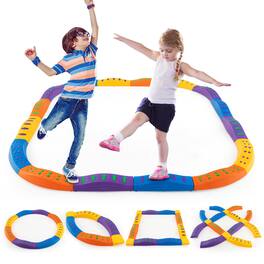 Gymax - Colored Balance Beams for Kids w/ Non-slip Textured Surface Bottom Pad - Multicolor
