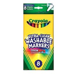 Crayola - Classic Kid's Markers, Fine Point, 8/Pack - Assorted