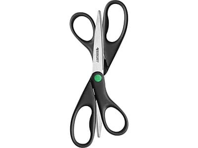 Front. Westcott - Westcott KleenEarth 8" Stainless Steel Scissors, Pointed Tip, Black, 2/Pack (15179) - Black.