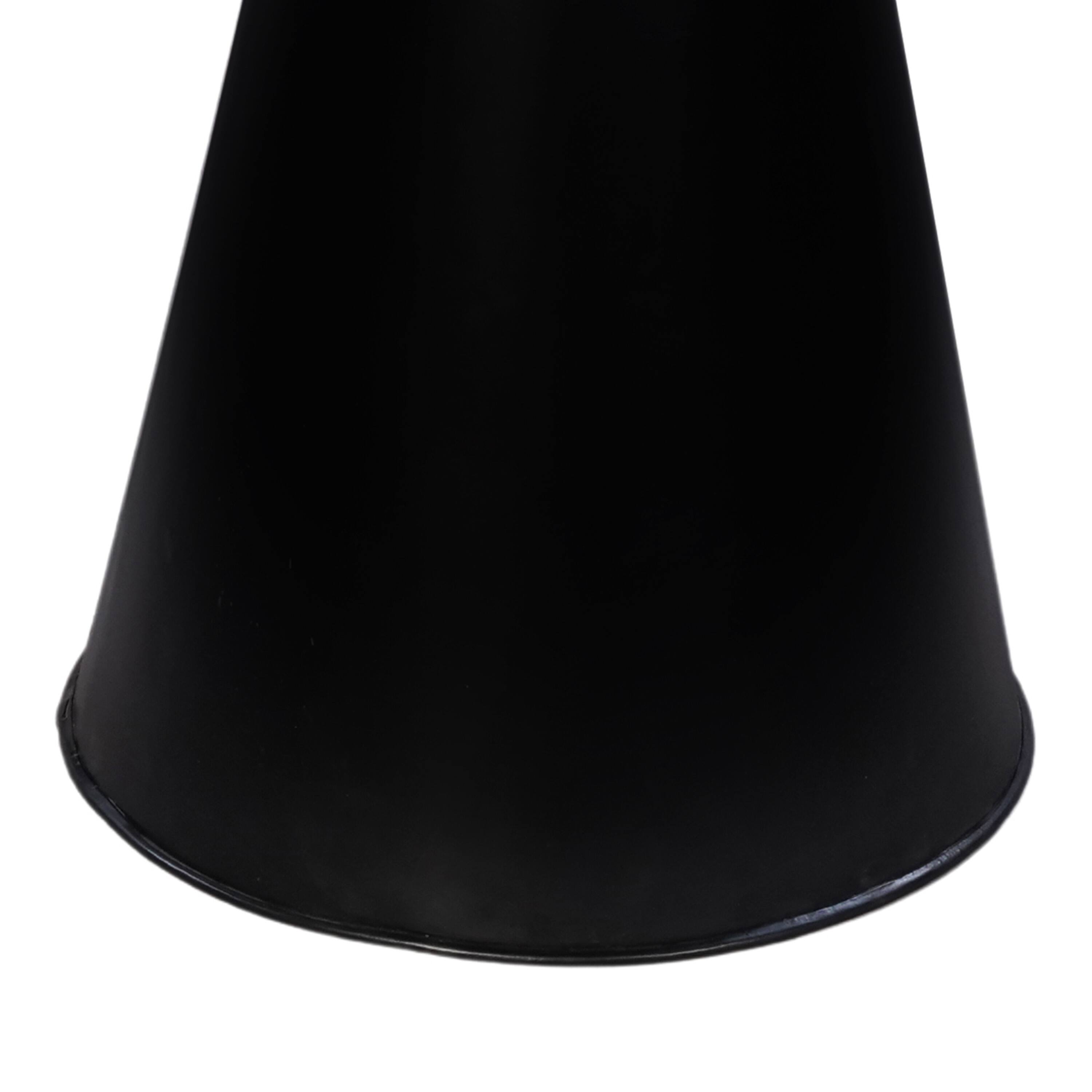 Alt View 3. Manhattan Lane - Riko Side End Table, White Natural Marble 18 Inch Round Top, Modern Black Pedestal Base - Black, White.