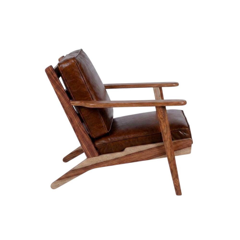 Front. Porter Designs - Corvallis Solid Sheesham Wood Accent Chair - Natural.