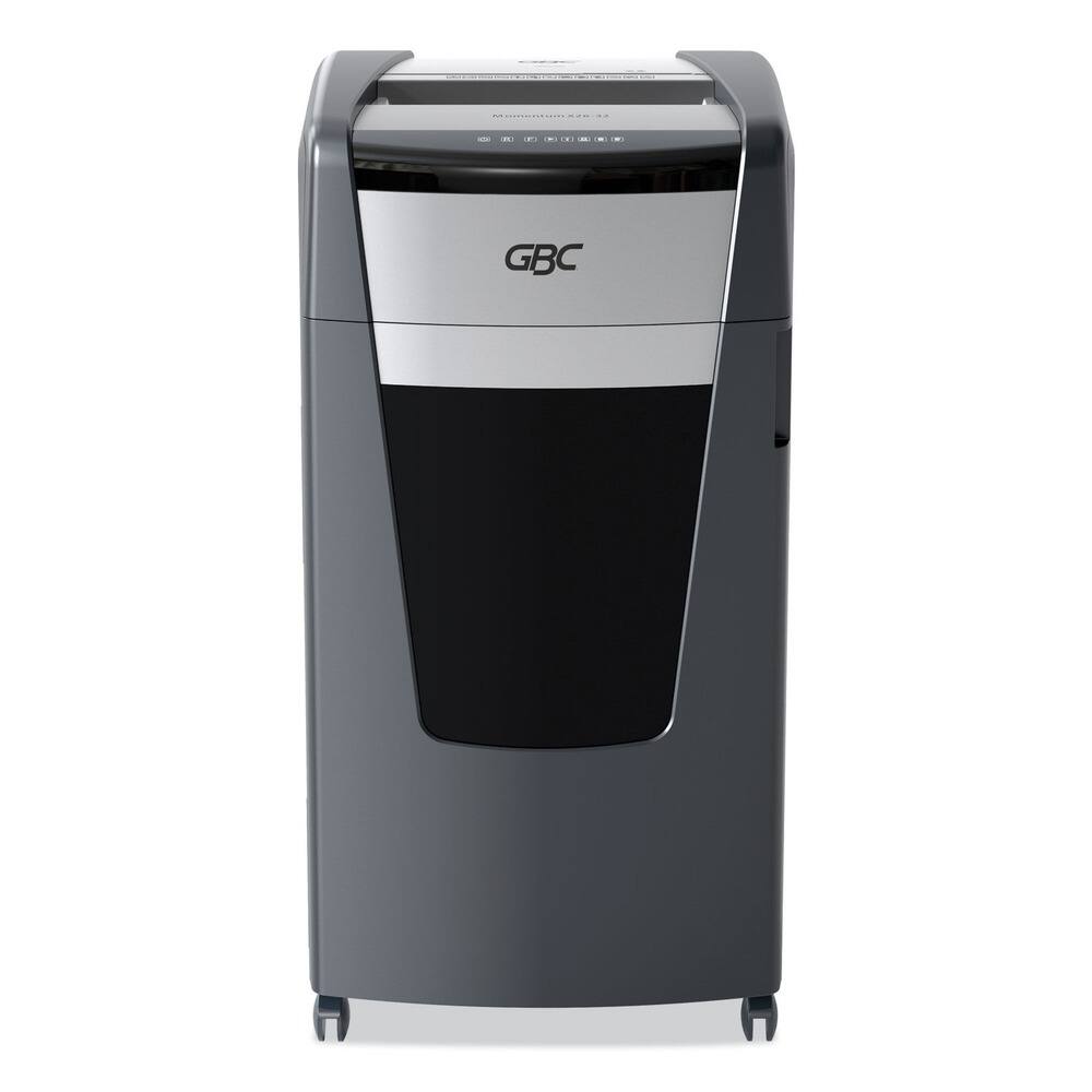 Angle. GBC - WSM177005 Momentum X26-32 26 Manual Sheet Capacity Micro-Cut P-4 Anti-Jam Shredder - Black/Silver.