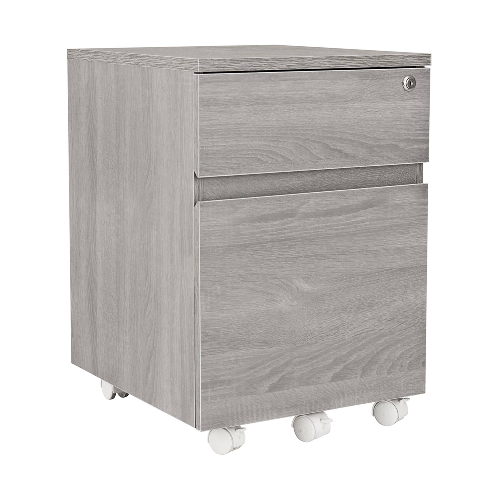 Alt View 9. GOODSILO - Rolling Vertical Filing Cabinet with Lockable Drawers and Storage Space - Gray.