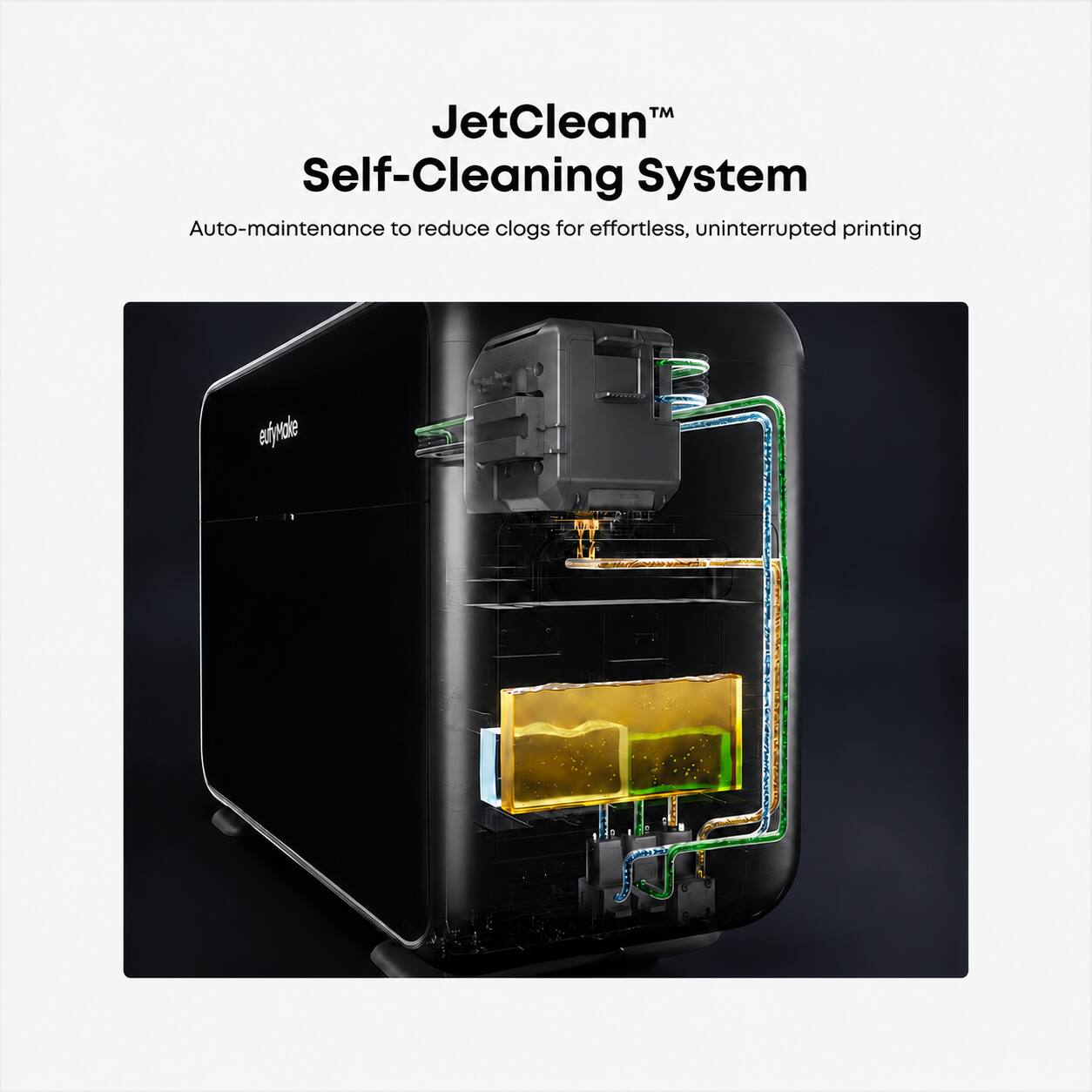 JetClean™ Self-Cleaning System  
Auto-maintenance to reduce clogs for effortless, uninterrupted printing