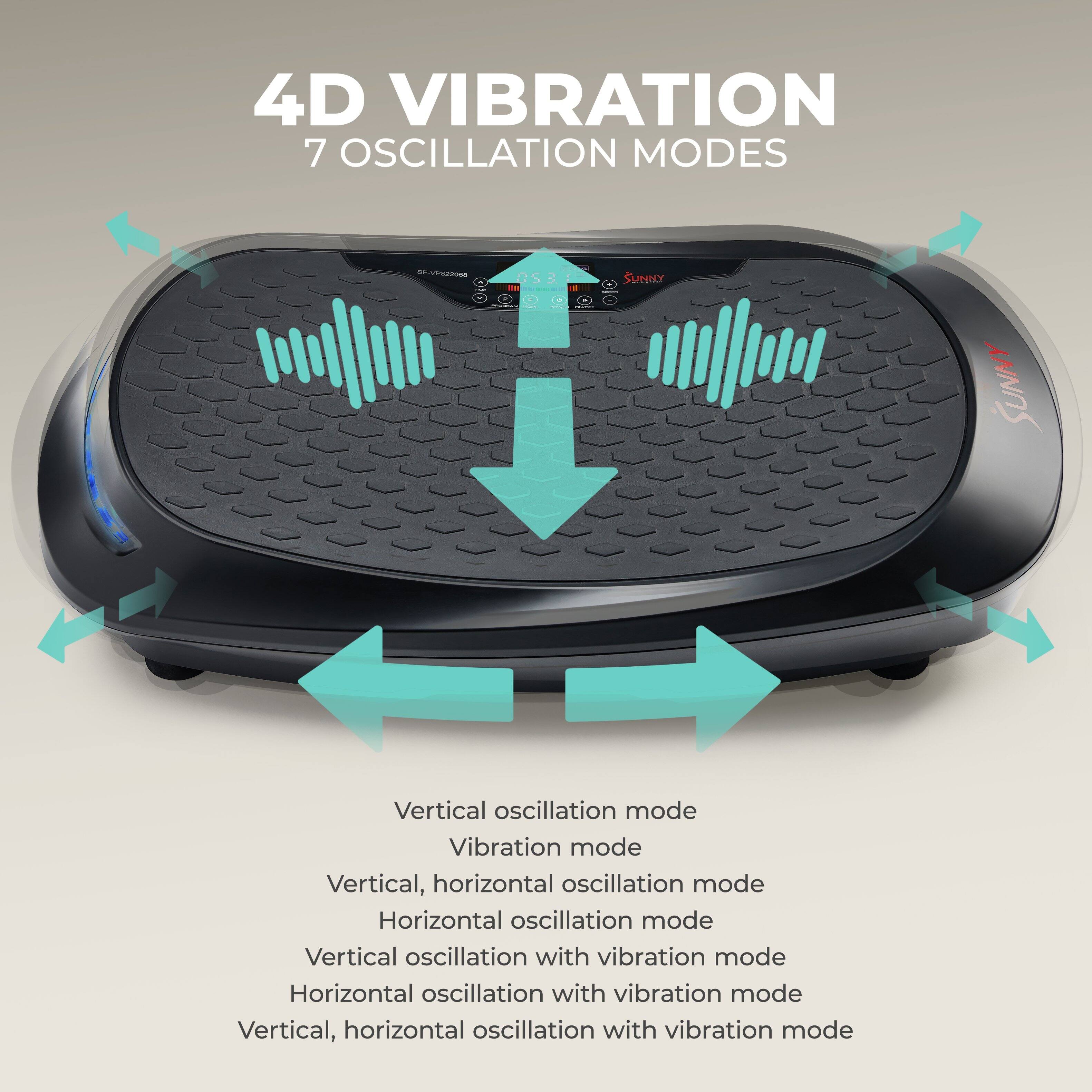 Sunny Health & Fitness Fitboard 4D Vibration Platform Black SF