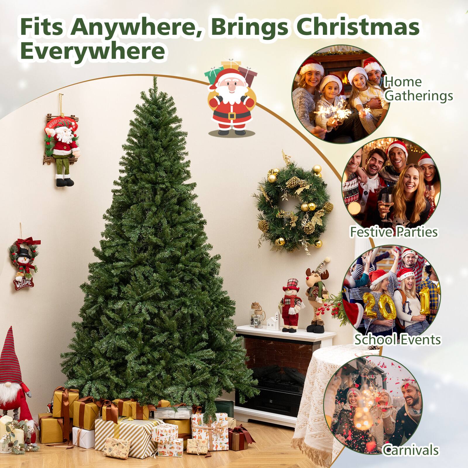 Fits Anywhere, Brings Christmas Everywhere

- Home Gatherings
- Festive Parties
- School Events
- Carnivals