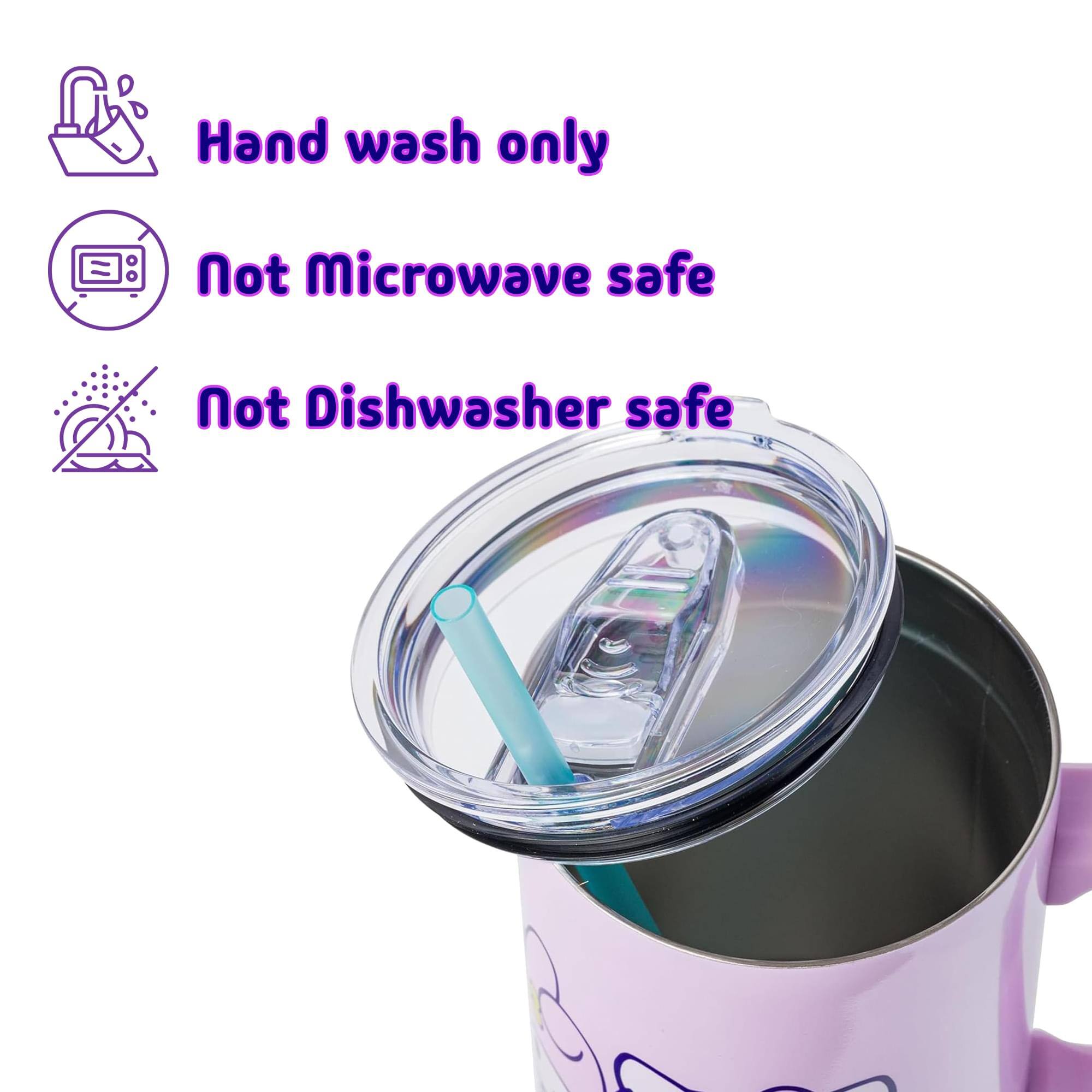 Hand wash only  
Not microwave safe  
Not dishwasher safe