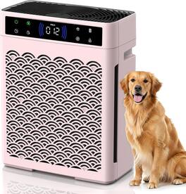 FINEAK - Smart HEPA Air Purifier for Large Rooms & Pets - Pink