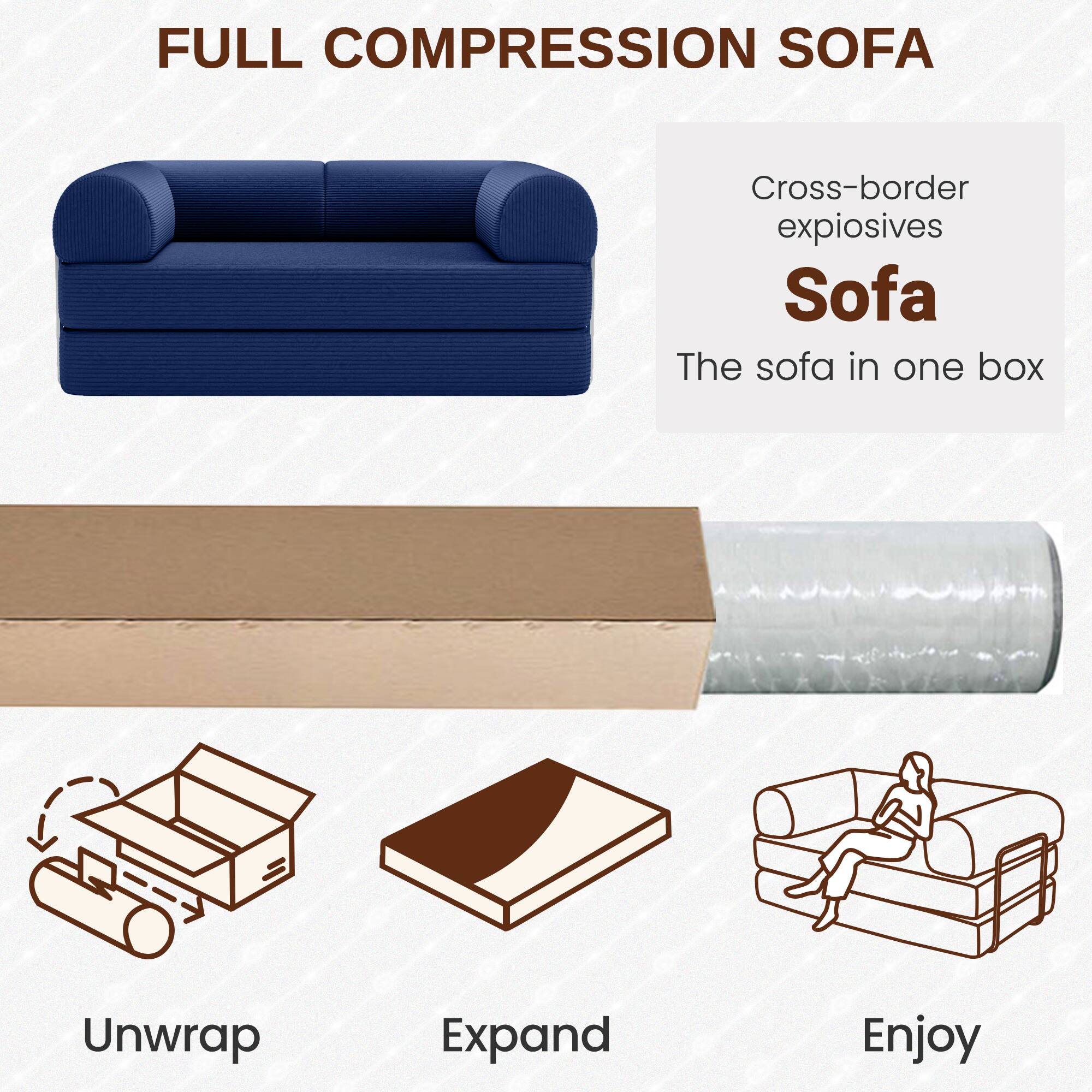 FULL COMPRESSION SOFA

Cross-border expiósives Sofa

The sofa in one box

Unwrap

Expand

Enjoy
