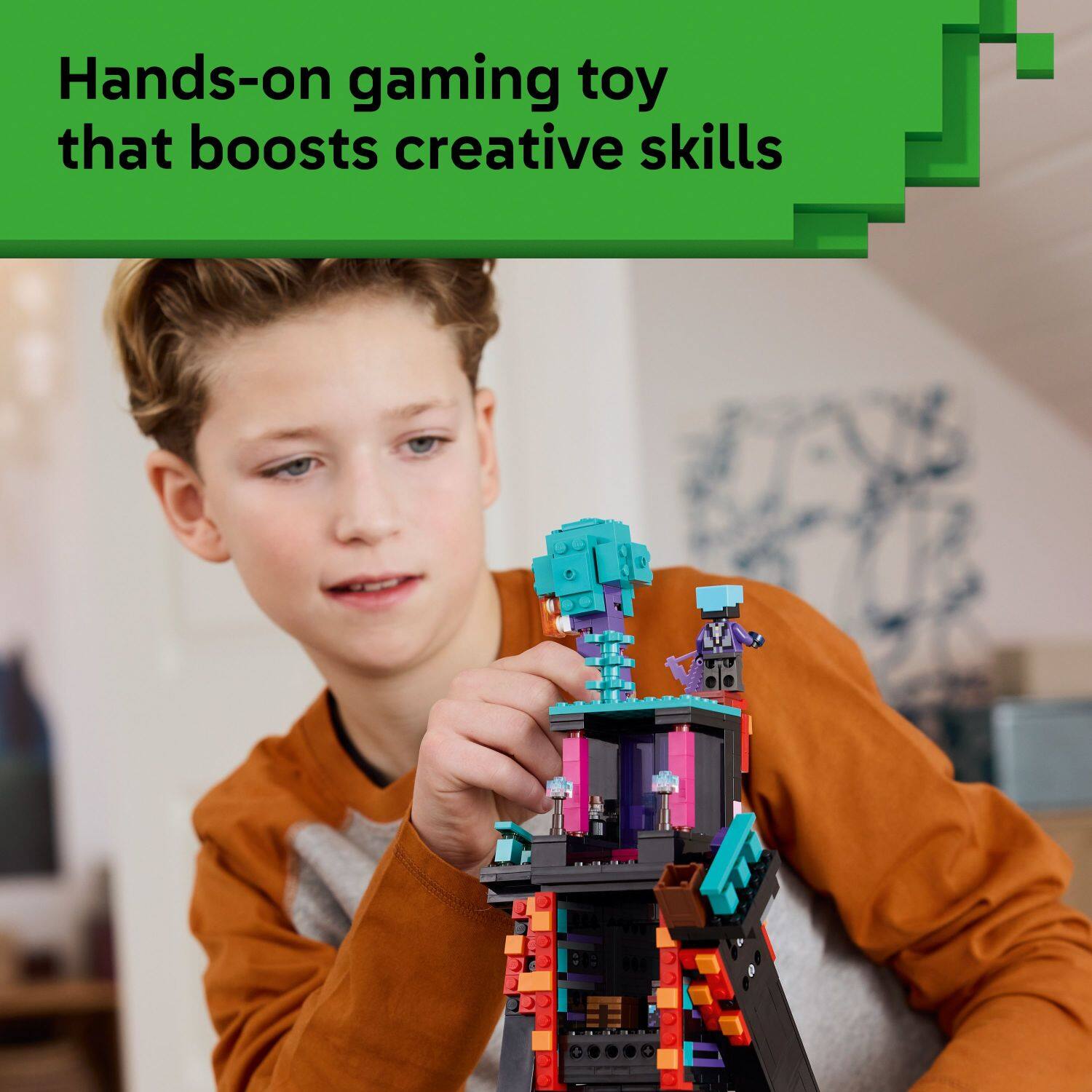 Hands-on gaming toy that boosts creative skills.