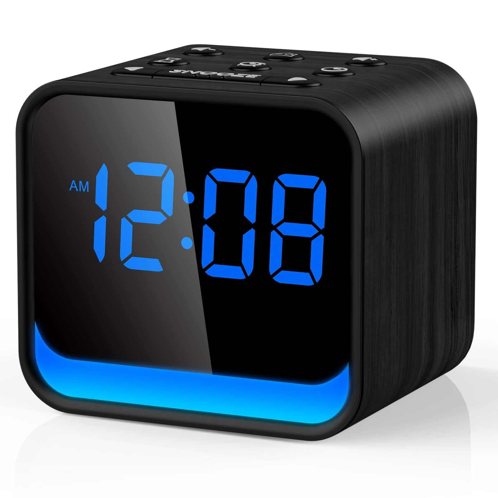 Dazzed Corner - Wooden Radio Alarm Clock - Black