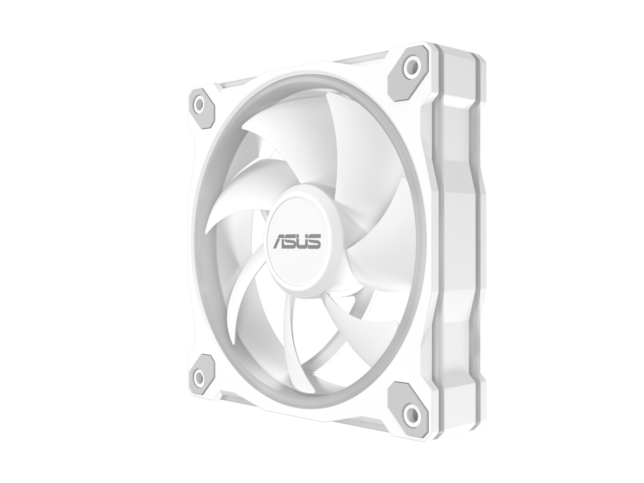 Alt View 7. ASUS - ASUS Prime MR120 ARGB Fan - White, 28mm Frame, Quiet, PWM, 20 ARGB LEDs, Aura Sync - white.