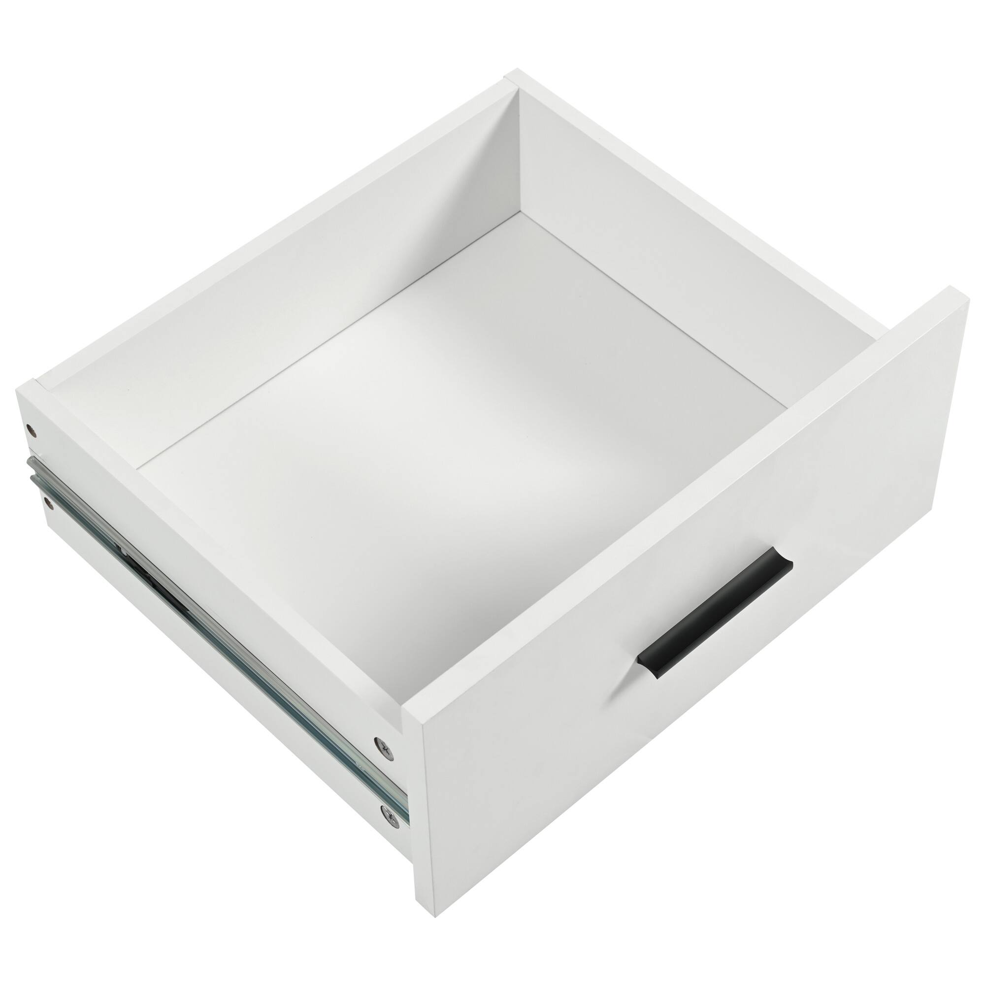 Alt View 7. PexFix - Kitchen Island with Foldable Top & Slide-Out Shelf - Rolling Cart with Drawer, Towel Rack & Lockable Wheels - White.