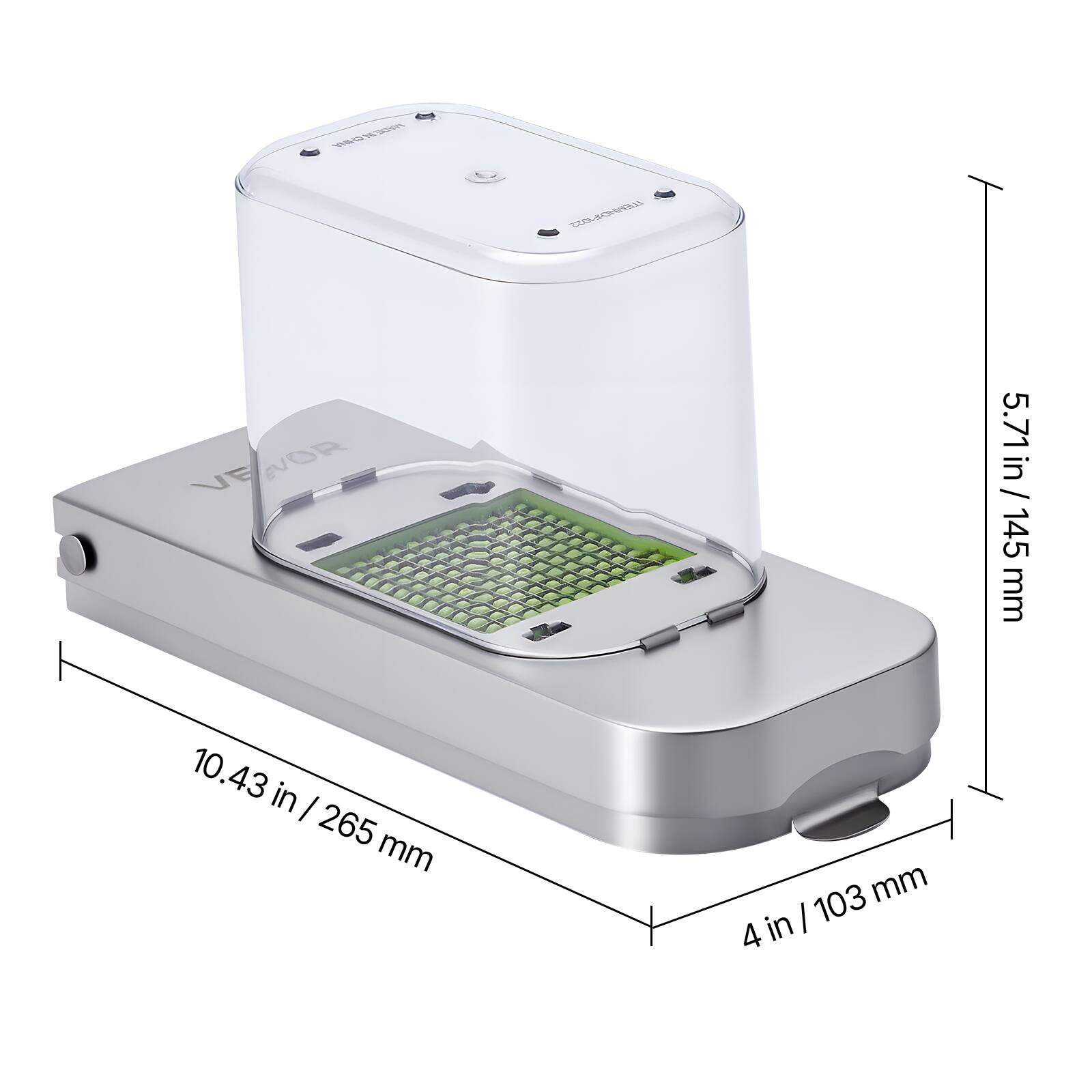 - ZaSO VE EVOR 5.71 in / 145 mm
- 10.43 in / 265 mm
- 4 in / 103 mm