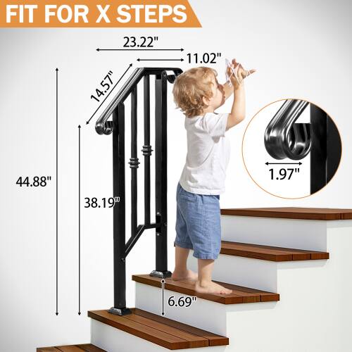 FIT FOR X STEPS  
23.22"  
11.02"  
14.57"  
44.88"  
38.19W  
1.97"  
6.69"