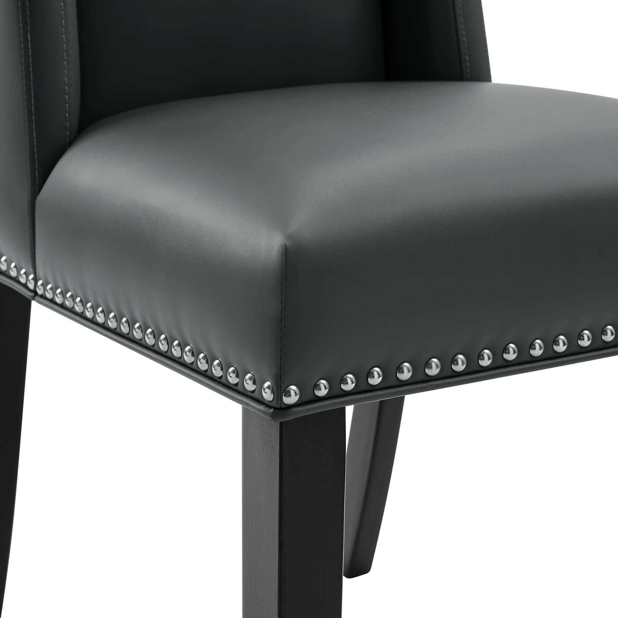 Alt View 2. Modway - Baron Vegan Leather Dining Chair by Modway - Gray.