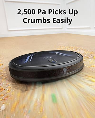 2,500 Pa Picks Up Crumbs Easily
