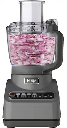 Ninja - Professional Plus Food Processor, 1000 Peak Watts, 9-Cup Capacity, 4 Auto-iQ Preset Programs - Cloud Silver