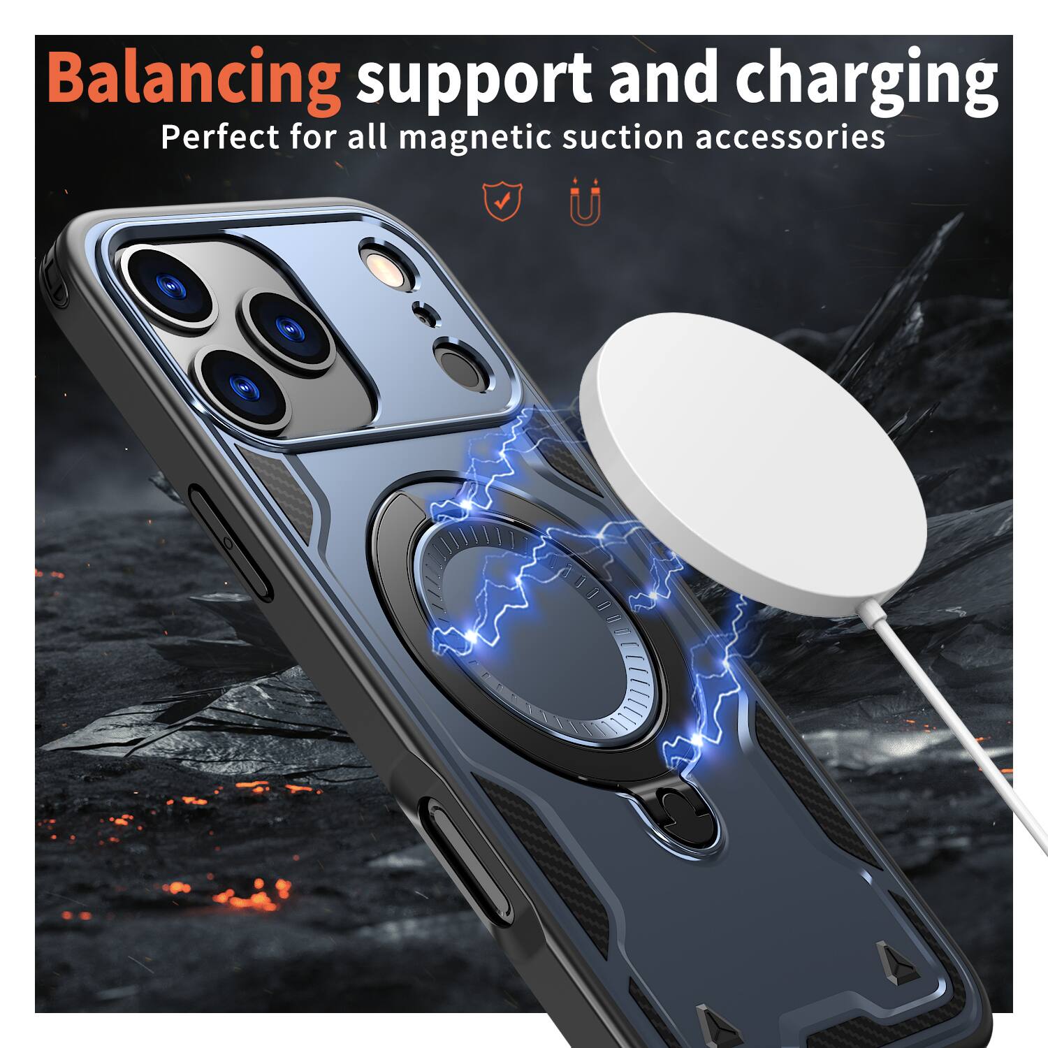 Balancing support and charging  
Perfect for all magnetic suction accessories