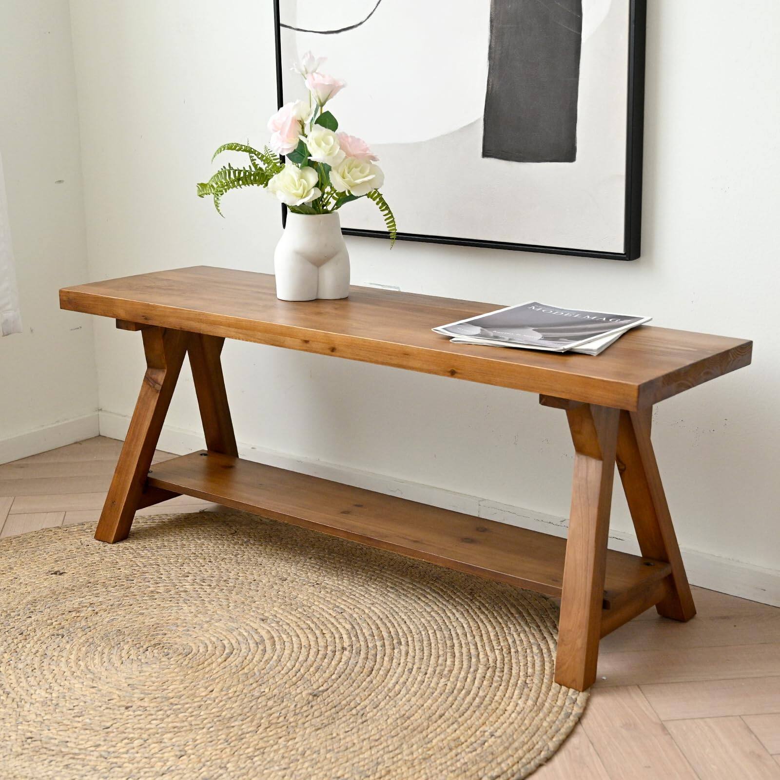 Double Layered Brown 43 Inch