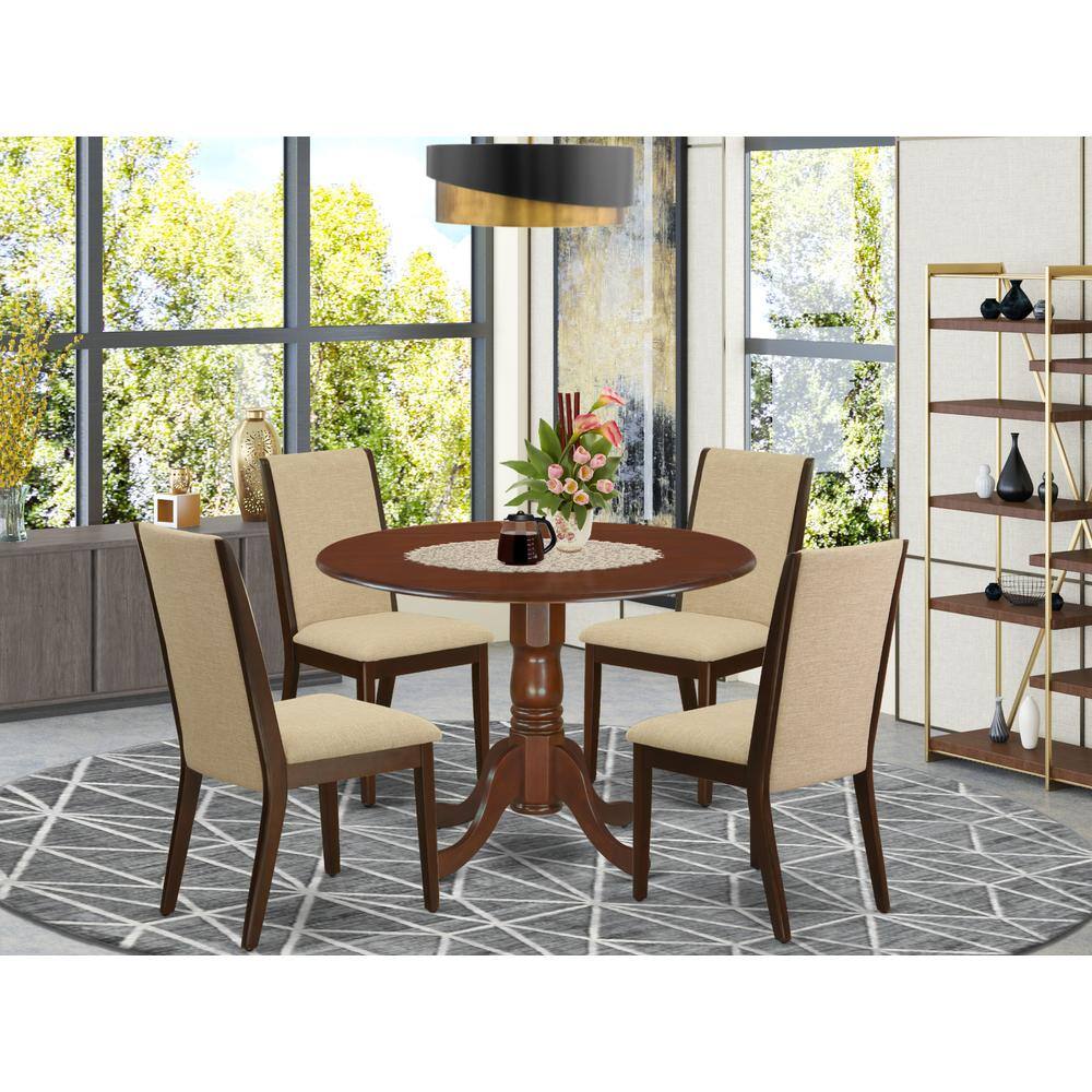 Left. East West Furniture - Dining Room Set Mahogany - Brown.