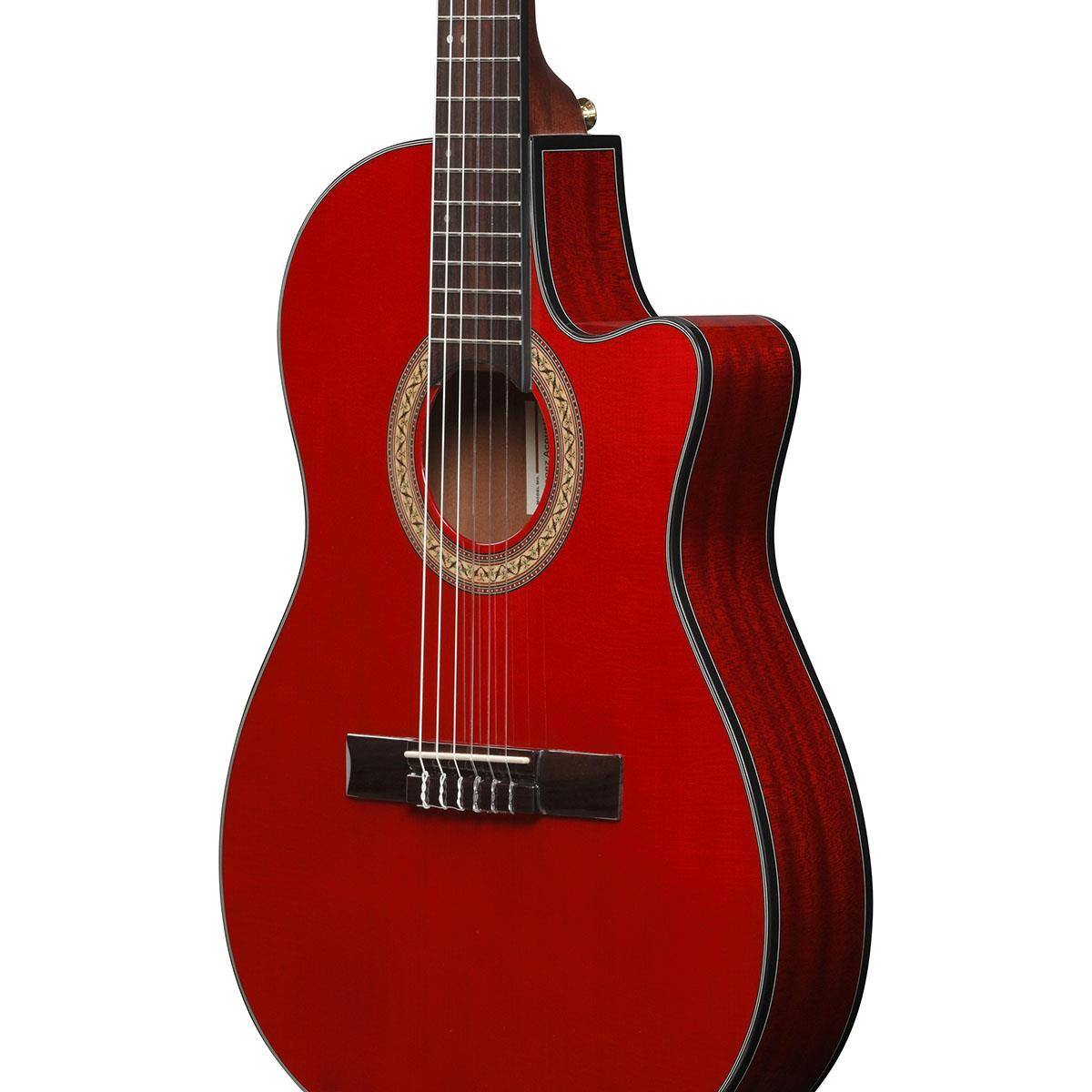 Alt View 5. Ibanez - Ibanez Classical Series GA35TCE Acoustic Electric Guitar, Sapphire Red.