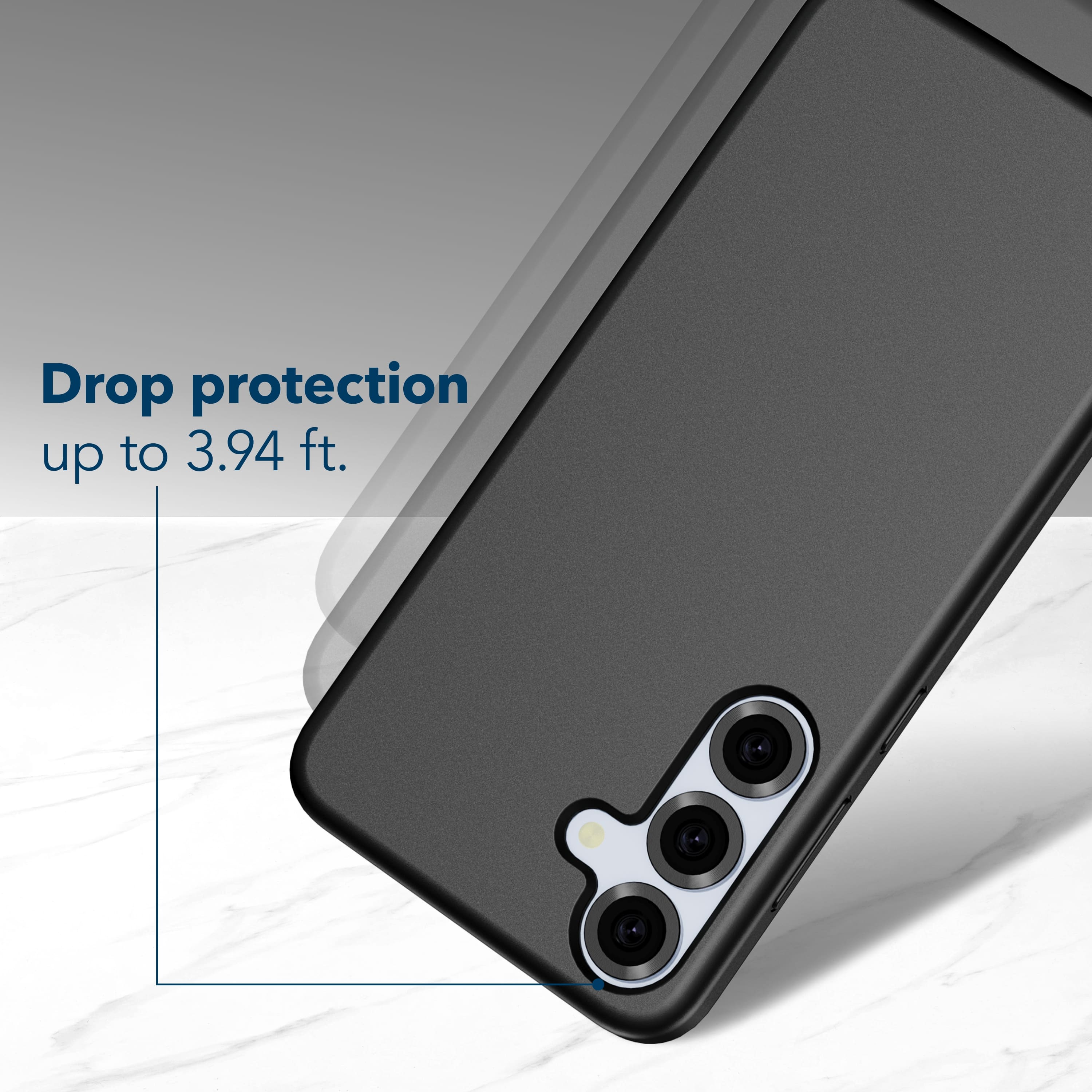 Drop protection up to 3.94 feet.