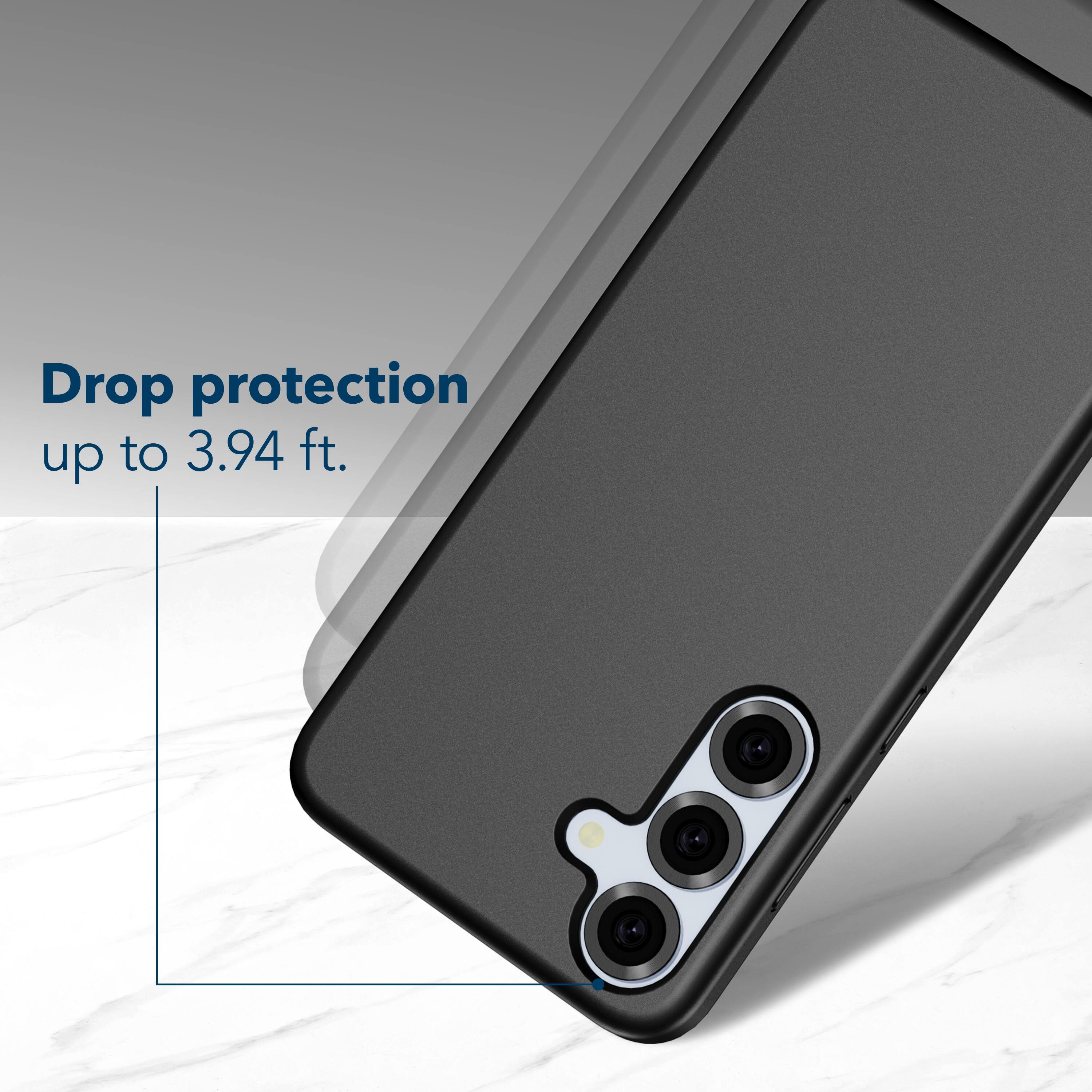 Drop protection up to 3.94 feet.