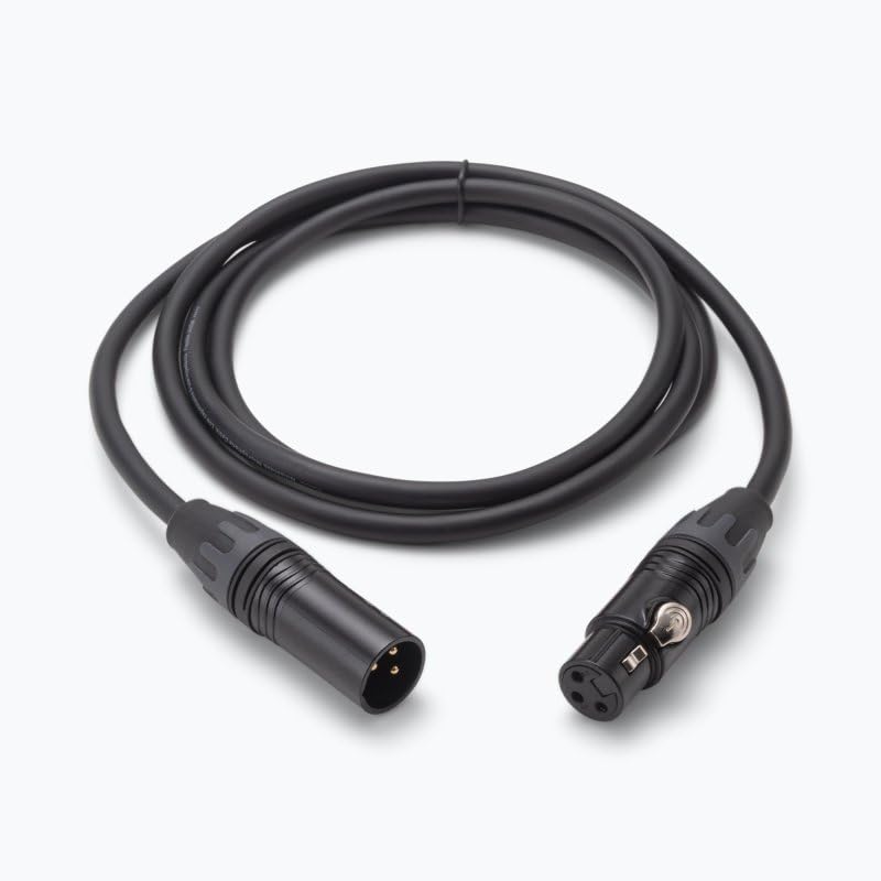 Alt View 3. On Stage Stands - On-Stage Production-Grade MC-6 Microphone Cable (Gold Plated XLR to XLR Connectors, Double Braided Jacket, Semiconductor - Black.