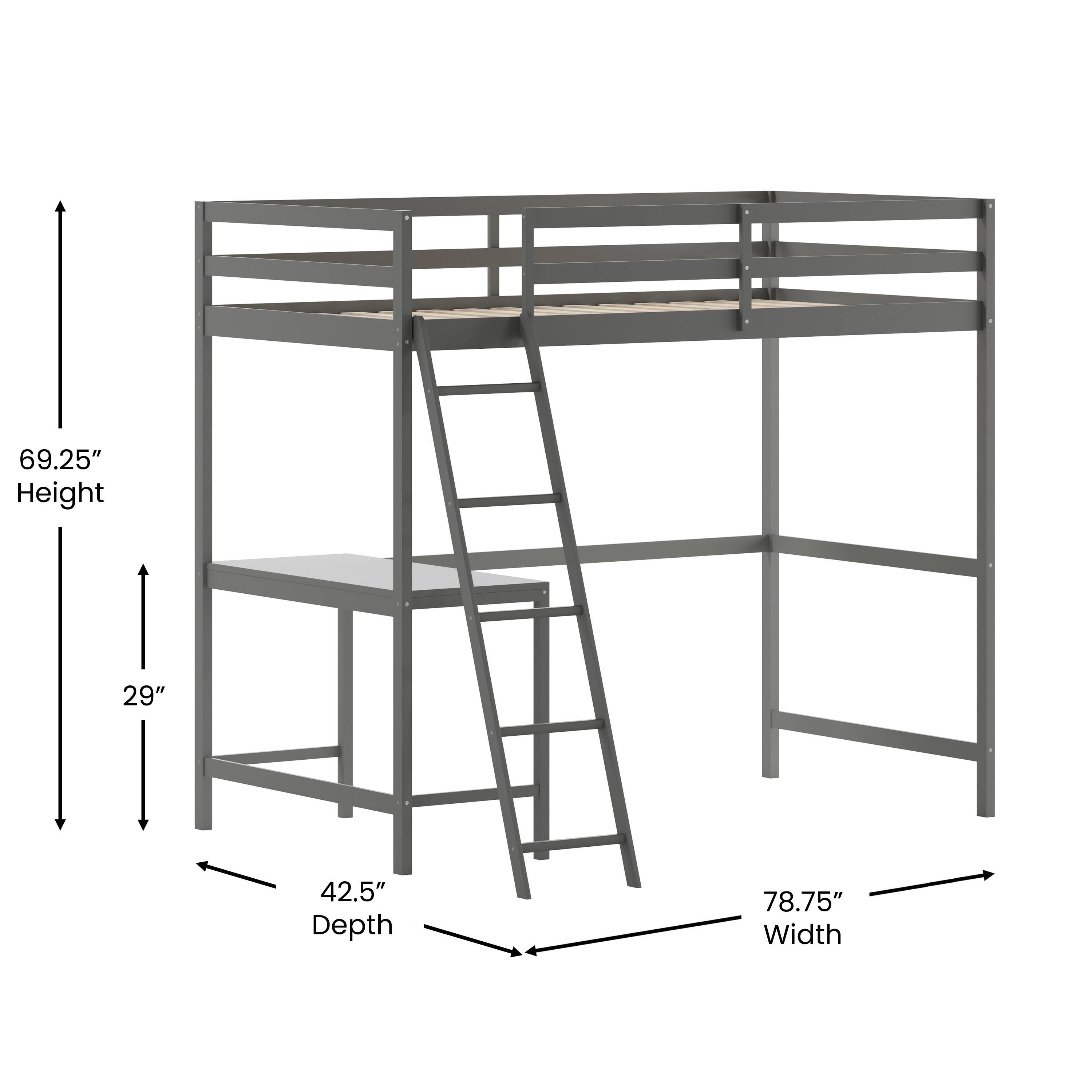 69.25" Height  
29"  
42.5" Depth  
78.75" Width