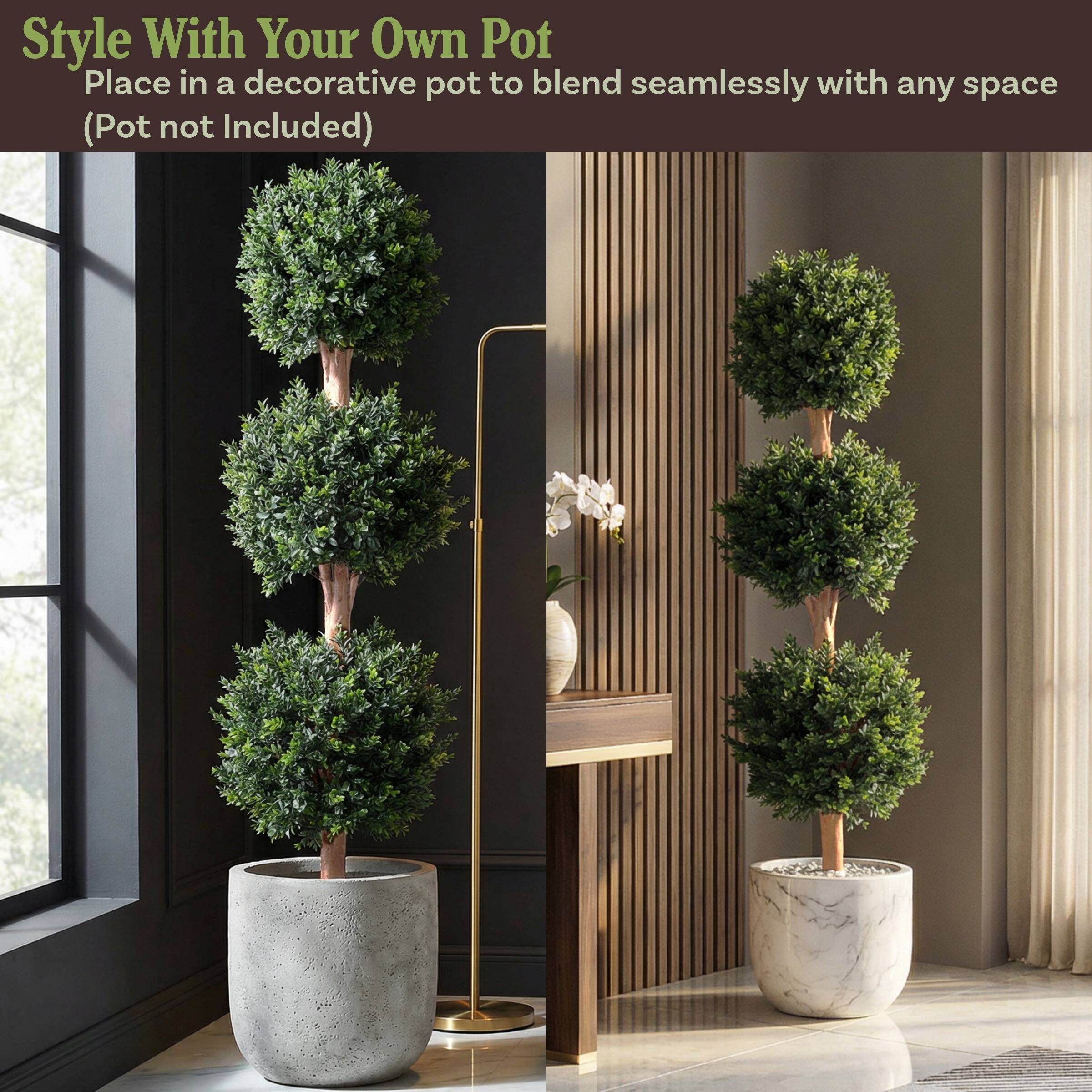 Style With Your Own Pot  
Place in a decorative pot to blend seamlessly with any space  
(Pot not Included)