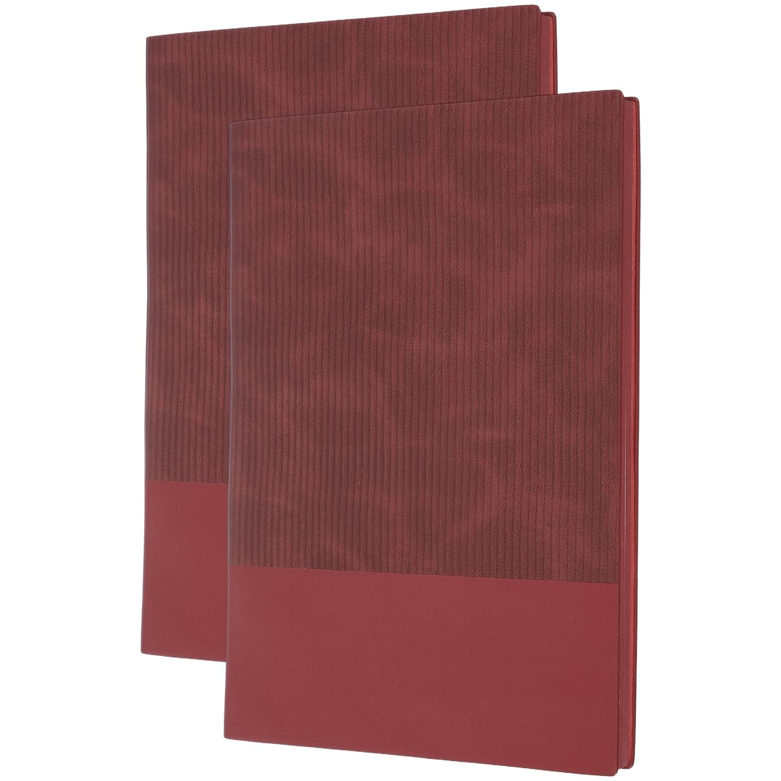 "Unique Bargains - 2pcs Hardcover Leather Lined Journal, 100 Pages 8.3x5.7"" A5 Lined Diary Notebook for Office Home Writing - Red" price history on PriceWatchPro