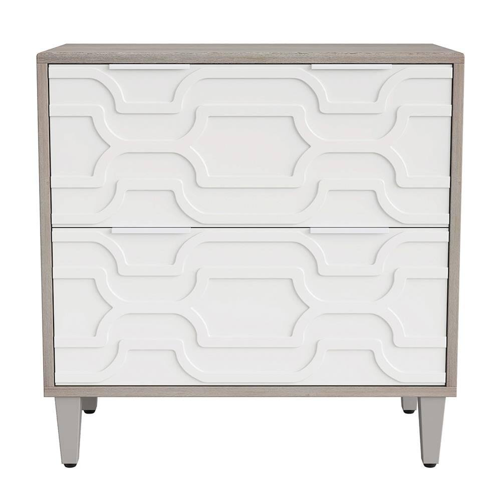 Front. Kadyn - Kadyn Filing Stroage Cabinets,File Wood File Cabinet, 2-Drawer Storage Cabinet for A4/Letter/Legal Size,White - White.