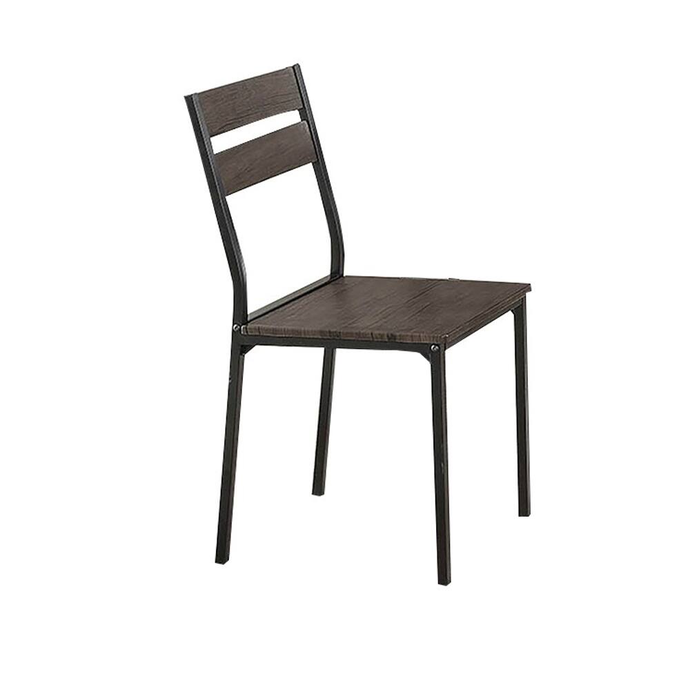 Alt View 1. Manhattan Lane - 5 Piece Metal And Wood Dining Table Set In Antique Brown - Brown.