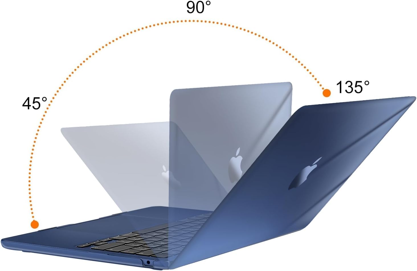 Alt View 1. mosiso - Hard Shell Case Kit for MacBook Air 15 inch A3448 A3241 A3114 A2941 M5 M4 M3 M2 - Crystal Midnight.
