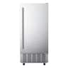 SIMZLIFE - Under Counter Nugget Ice Maker - 66Lbs/Day, Gravity Drainage, Self-Cleaning, 24H Timer - Home Use - Silver