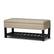 Angle. Simpli Home - Lomond Storage Ottoman Bench - Satin Cream.