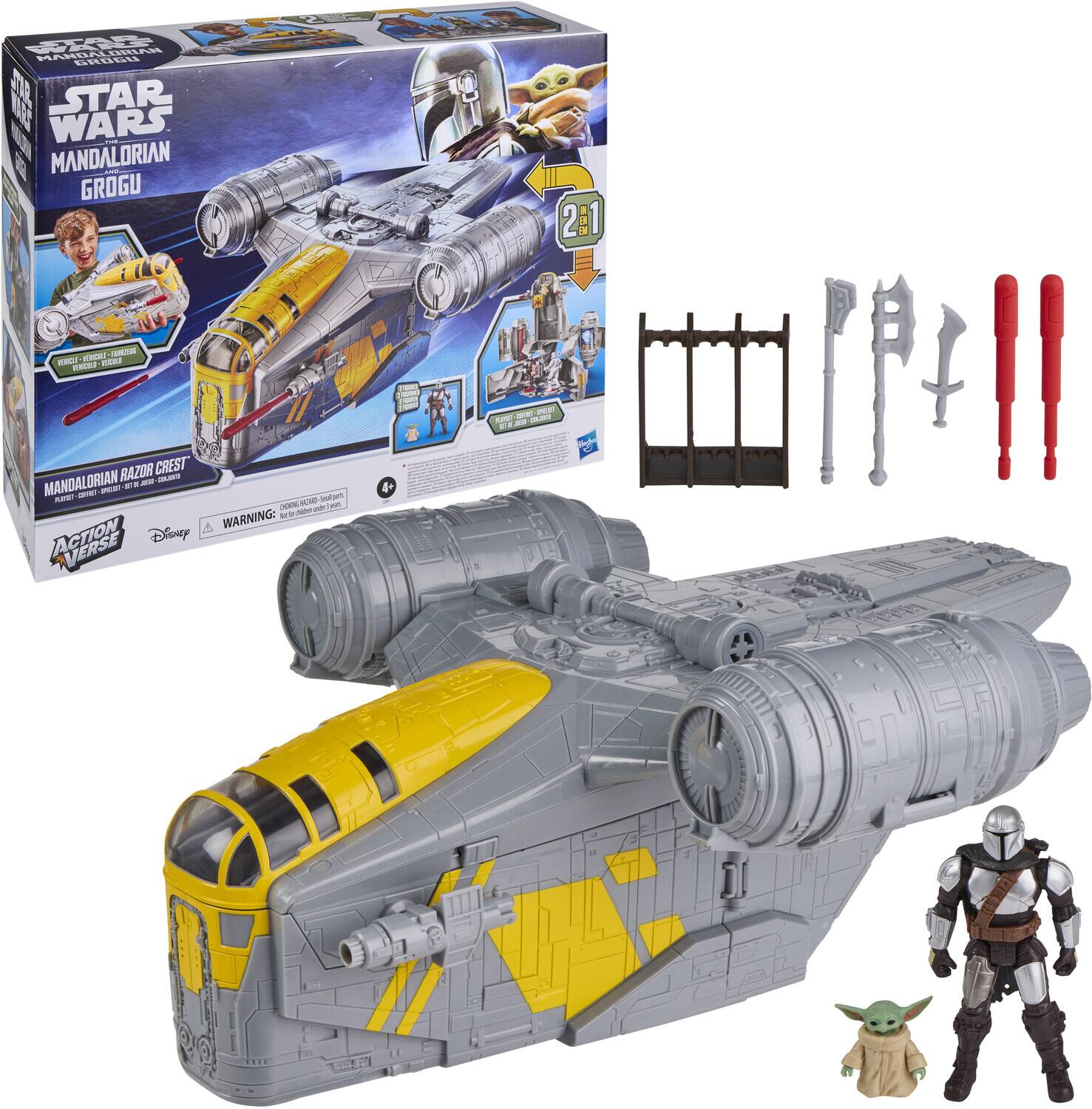 Ma HANRALDRIAN HASA 22020 RUI NE STAR WARS : MANDALORIAN GROGU 2:1 2 - 18E - - nd REa A RAZOR CREST MANDALORIAN -u - - - Aaer - nalam - mn WARNING: - Ard A A WA ACTION Disney 4 N