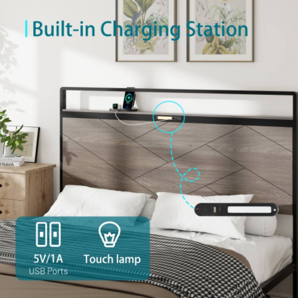 Built-in Charging Station

5V/1A USB Ports
Touch lamp