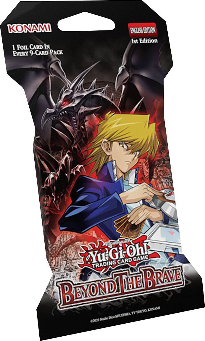 KONAMI  
1 FOIL CARD IN EVERY 9-CARD PACK  
ENGLISH EDITION  
1st Edition  
SHONENJUMP Yu-Gi-Oh! TRADING CARD GAME THE BRAVE BEYONDS  
TOKYO, KONAMI TV Studio Dico/SHUEISHA, 2020
