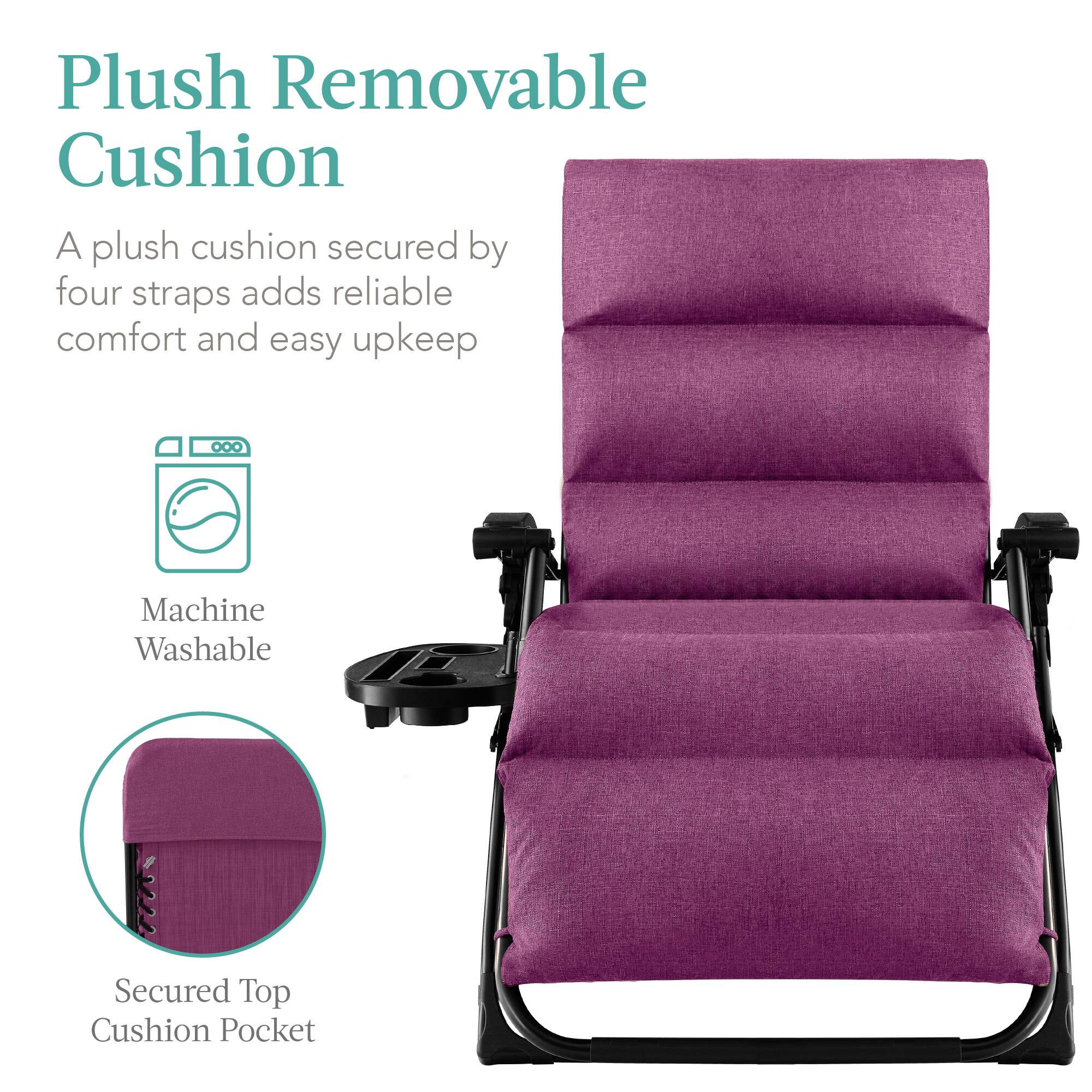 Plush Removable Cushion

A plush cushion secured by four straps adds reliable comfort and easy upkeep

Machine Washable

Secured Top Cushion Pocket
