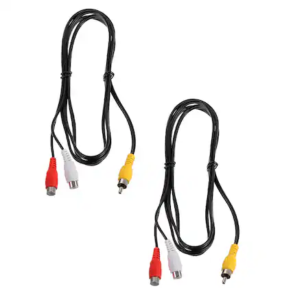Front. Unique Bargains - 2pcs RCA Splitter Cable, 1 RCA Male to 2 RCA Female, AV Audio Video for Subwoofer Amplifier - Black.