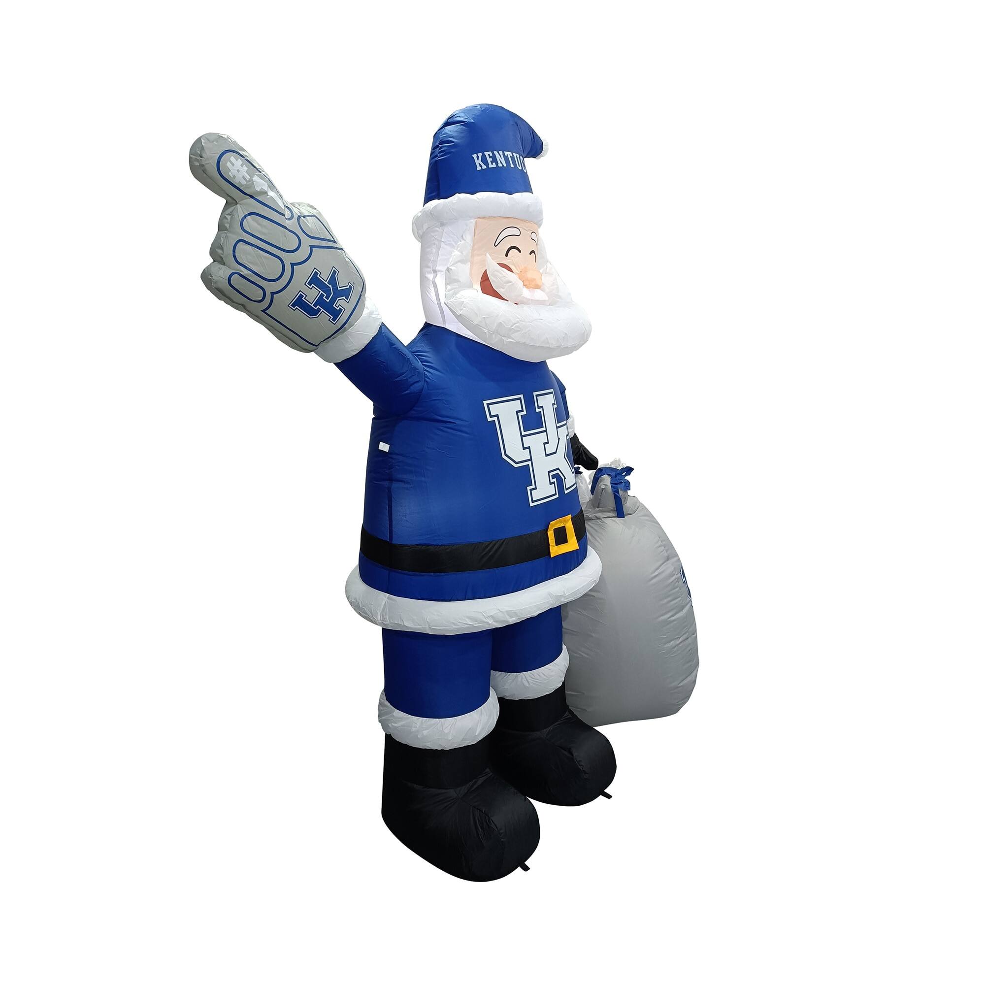 Alt View 1. Logo Brands - Kentucky Wildcats 7' Inflatable Santa - Multicolor.