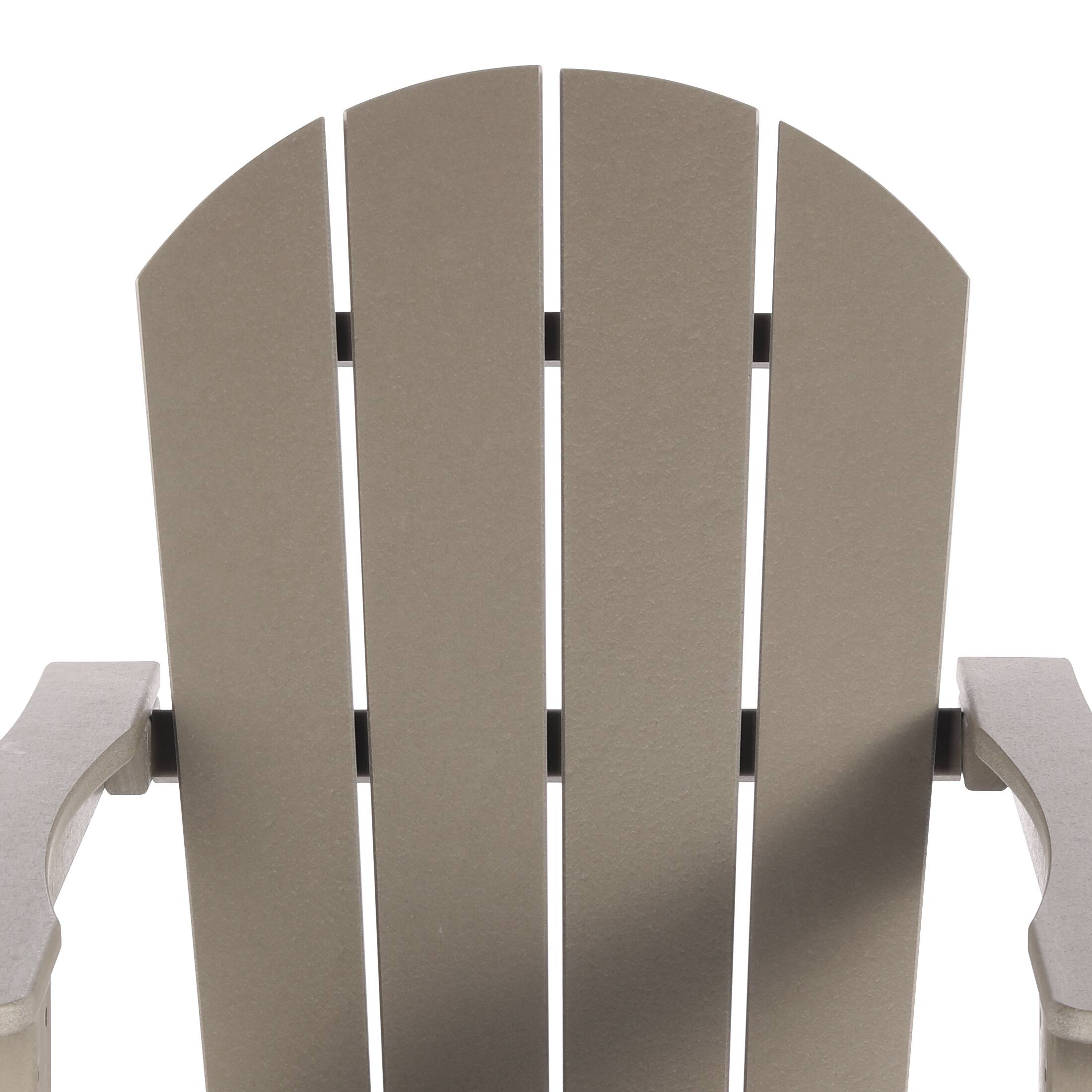 Alt View 5. WestinTrends - WestinTrends Malibu Outdoor / Patio Poly Adirondack rocking chair - Weathered Wood.