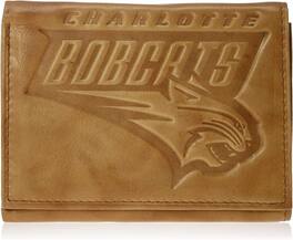 Rico Industries - Charlotte Bobcats - NBA Classic Throwback - Embossed Leather Trifold Wallet - Multi