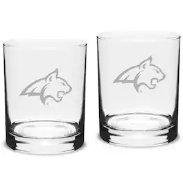 Jardine - Montana State Bobcats 14oz. 2-Piece Classic Double Old-Fashioned Glass Set - Multicolor