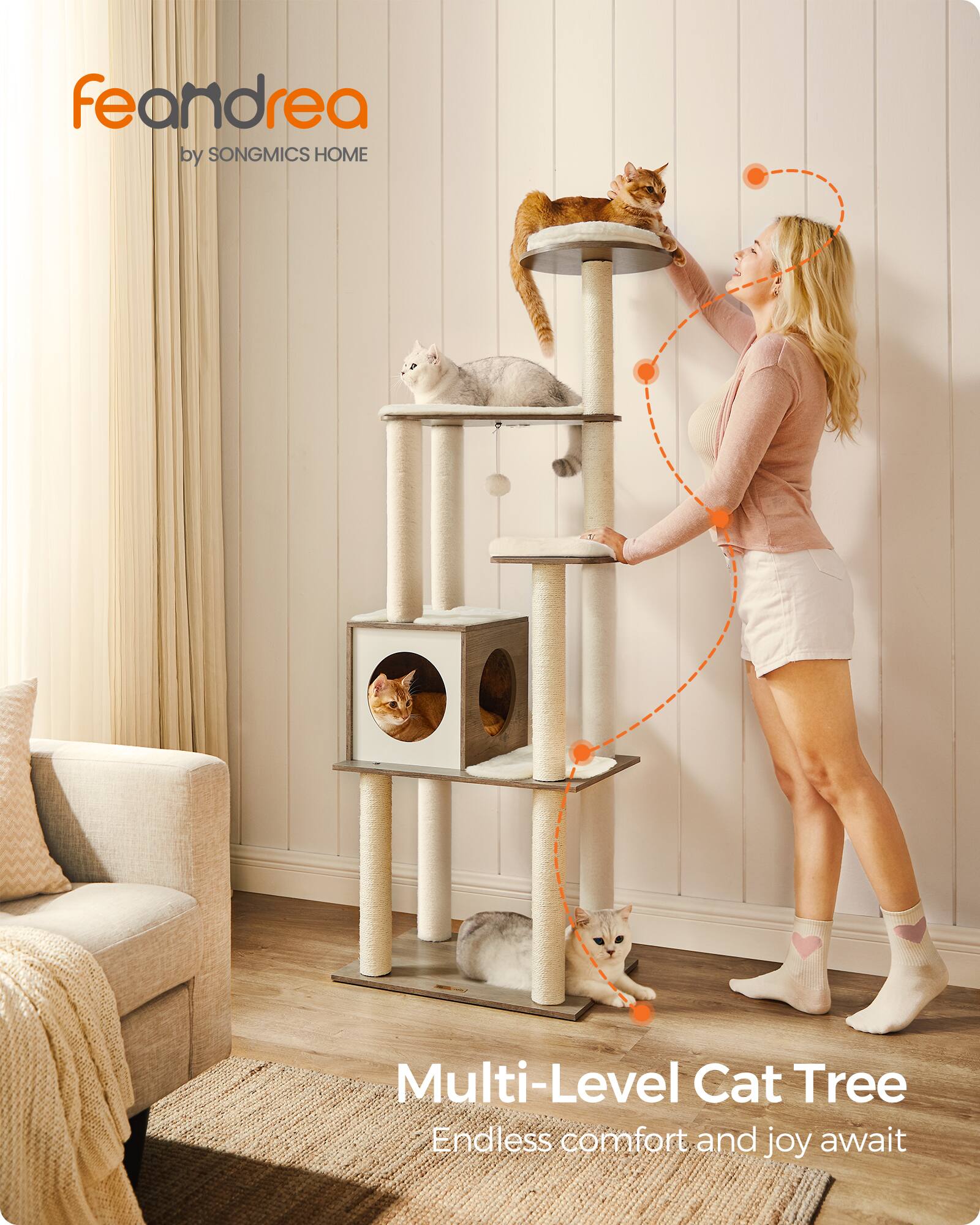 feandrea by SONGMICS HOME

Multi-Level Cat Tree
Endless comfort and joy await
