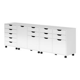 Winsome Wood - Halifax 3-Pc Cabinet Set with File Drawer - White